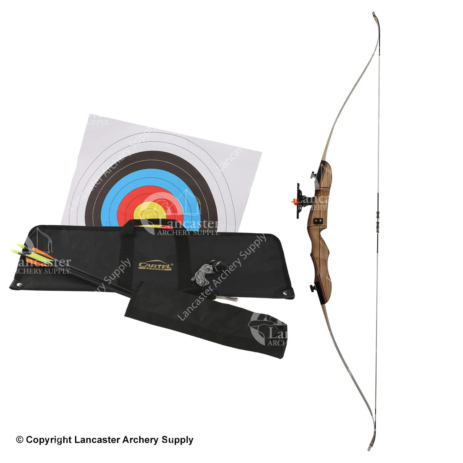 Galaxy Bullseye 62" Takedown Recurve Bow Package 1 Galaxy Bullseye 62" Takedown Recurve Bow Package