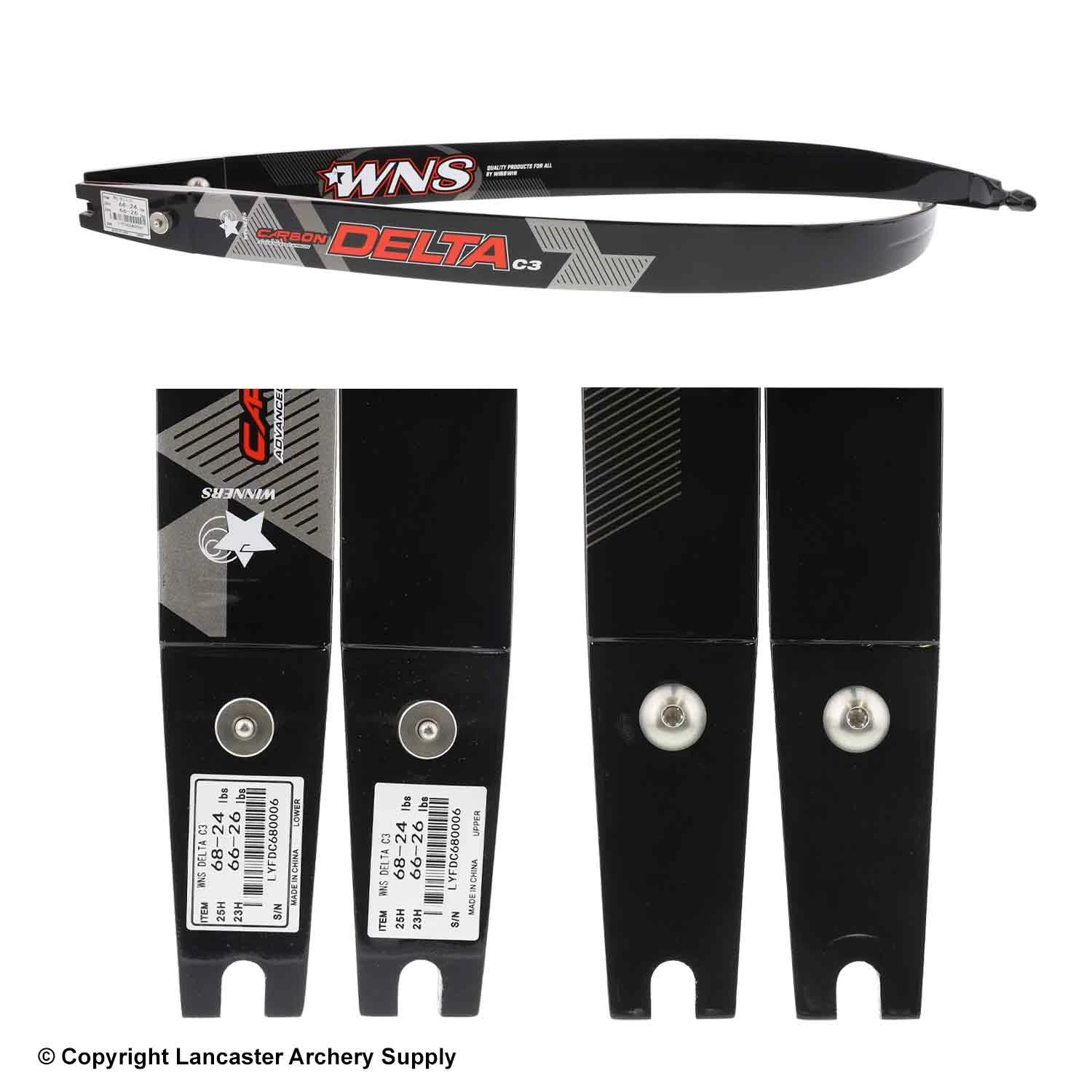 Win Win WNS Delta C3 Carbon/Wood ILF Recurve Limb (Open Box X1030223) 2 Win Win WNS Delta C3 Carbon/Wood ILF Recurve Limb (Open Box X1030223) - Image 2