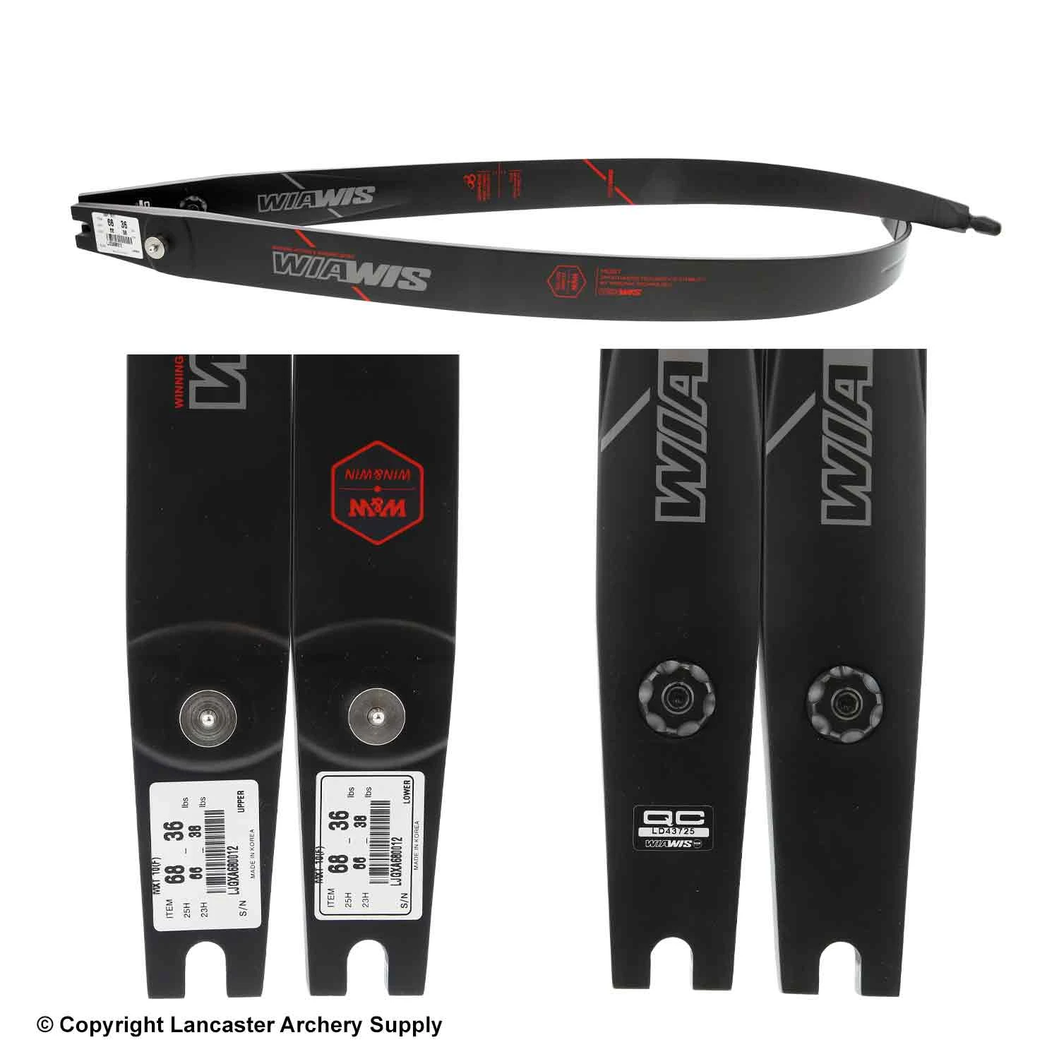 Win & Win MXT-10 ILF Recurve LImbs (Carbon/Foam) (Open Box X1030310) 2 Win & Win MXT-10 ILF Recurve LImbs (Carbon/Foam) (Open Box X1030310) - Image 2