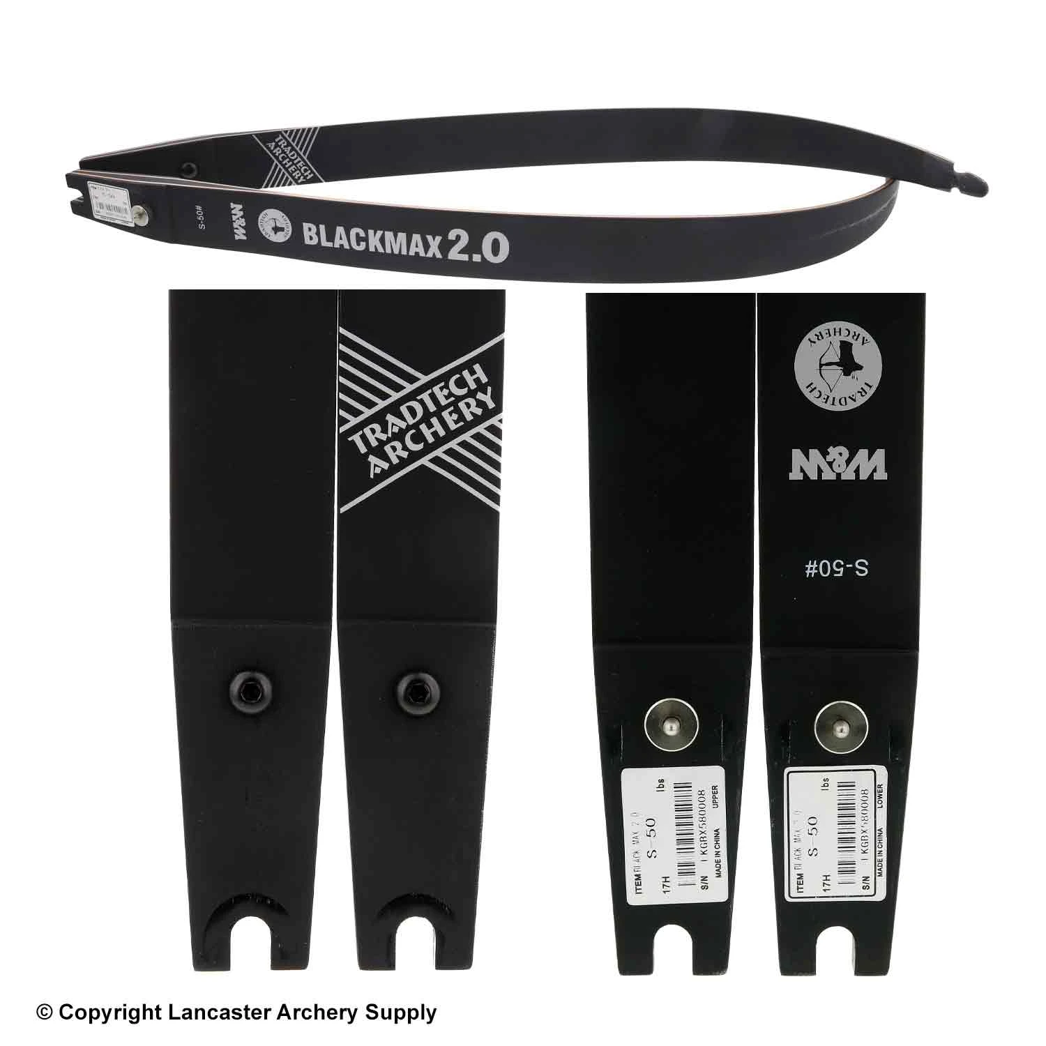TradTech Black Max 2.0 Glass/Wood Recurve Limbs (Open Box X1030444) 2 TradTech Black Max 2.0 Glass/Wood Recurve Limbs (Open Box X1030444) - Image 2