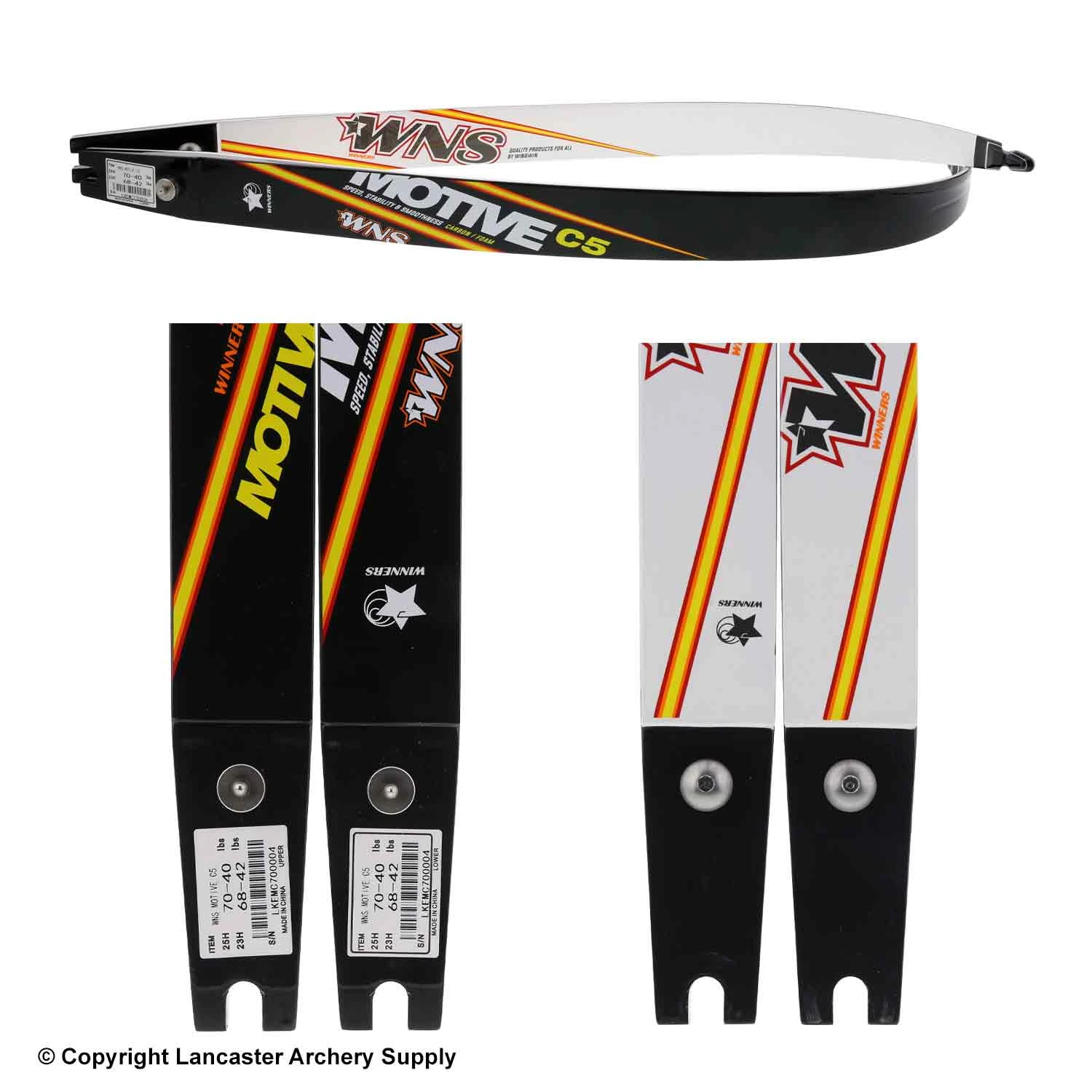 WNS Motive C5 Carbon Foam Recurve Limbs (pen Box X1030475) 2 WNS Motive C5 Carbon Foam Recurve Limbs (pen Box X1030475) - Image 2