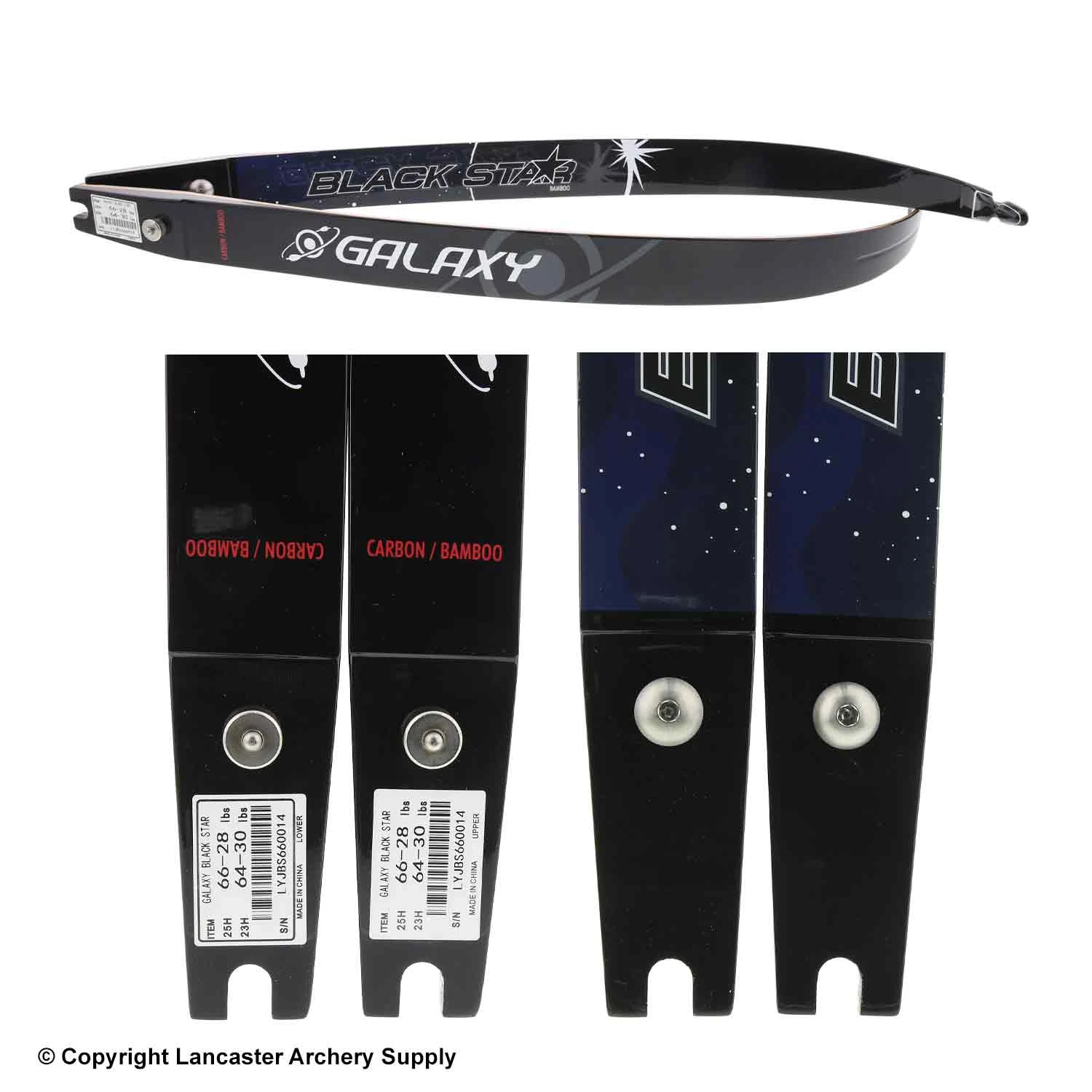 Galaxy Black Star ILF Recurve Limbs (Open Box X1031599) 2 Galaxy Black Star ILF Recurve Limbs (Open Box X1031599) - Image 2