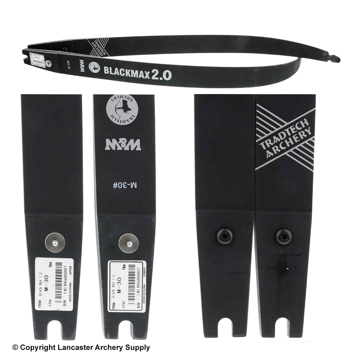 TradTech Black Max 2.0 Glass/Wood Recurve Limbs (Open Box X1032095) 2 TradTech Black Max 2.0 Glass/Wood Recurve Limbs (Open Box X1032095) - Image 2