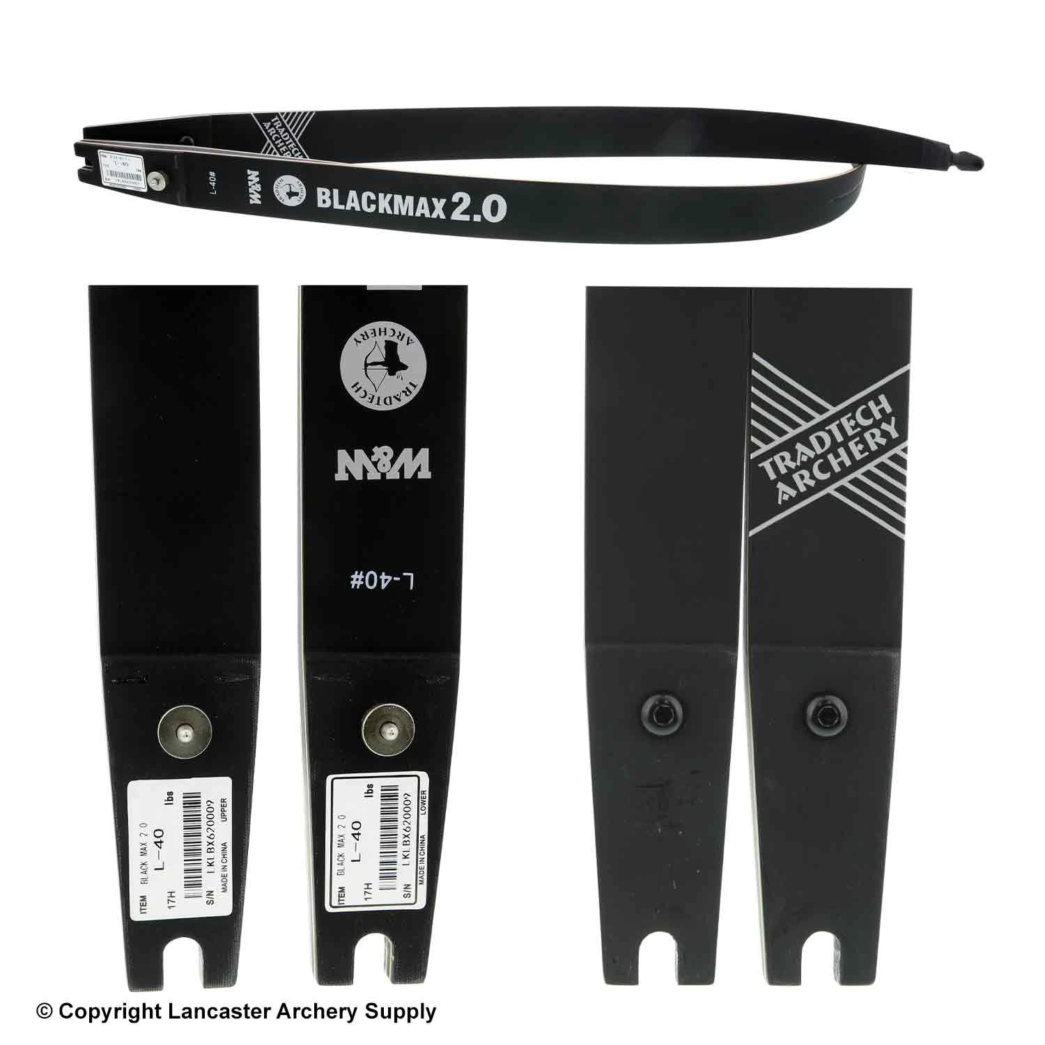 TradTech Black Max 2.0 Glass/Wood Recurve Limbs (Open Box X1032205) 2 TradTech Black Max 2.0 Glass/Wood Recurve Limbs (Open Box X1032205) - Image 2