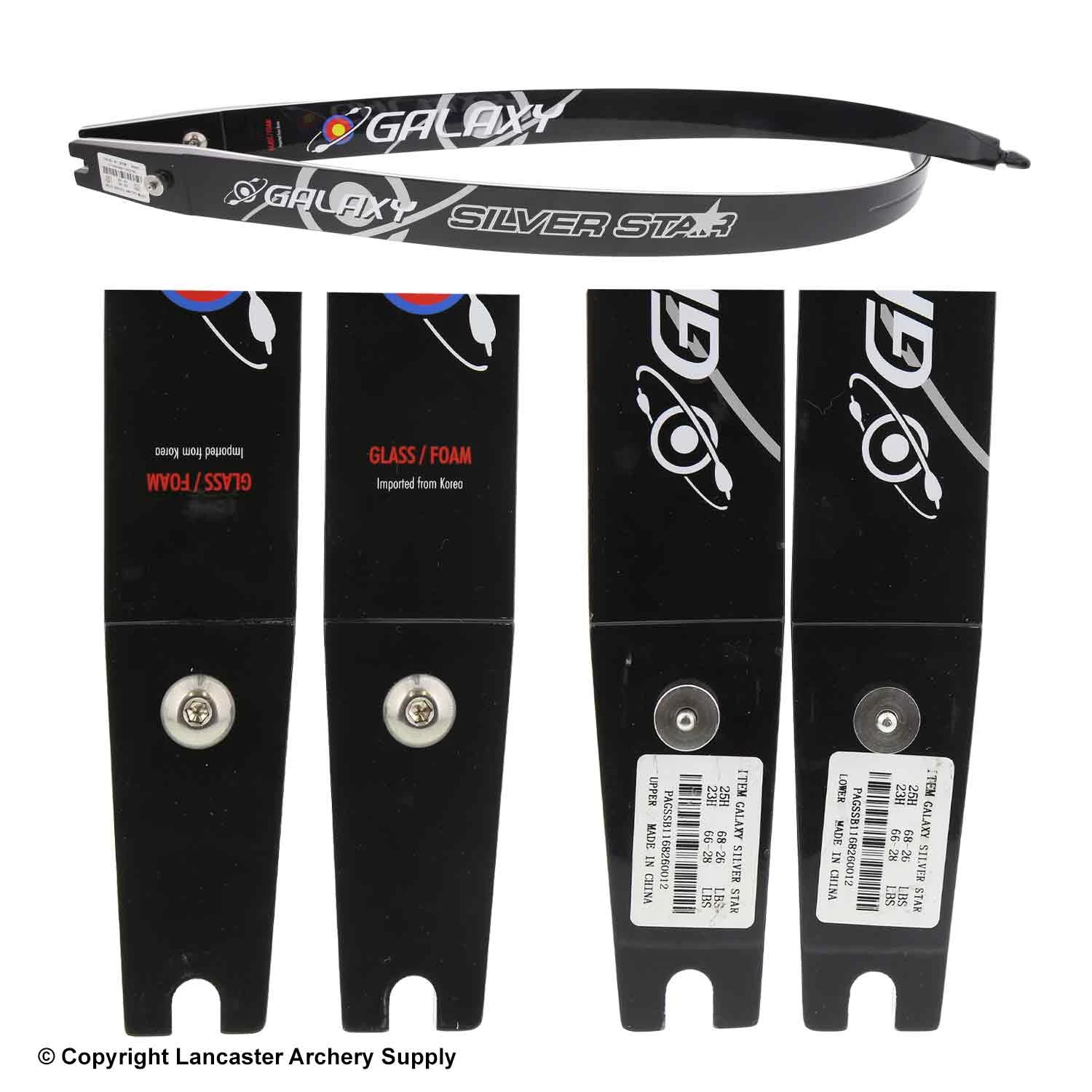 Galaxy Silver Star Recurve Limbs (Open Box X1032294) 2 Galaxy Silver Star Recurve Limbs (Open Box X1032294) - Image 2