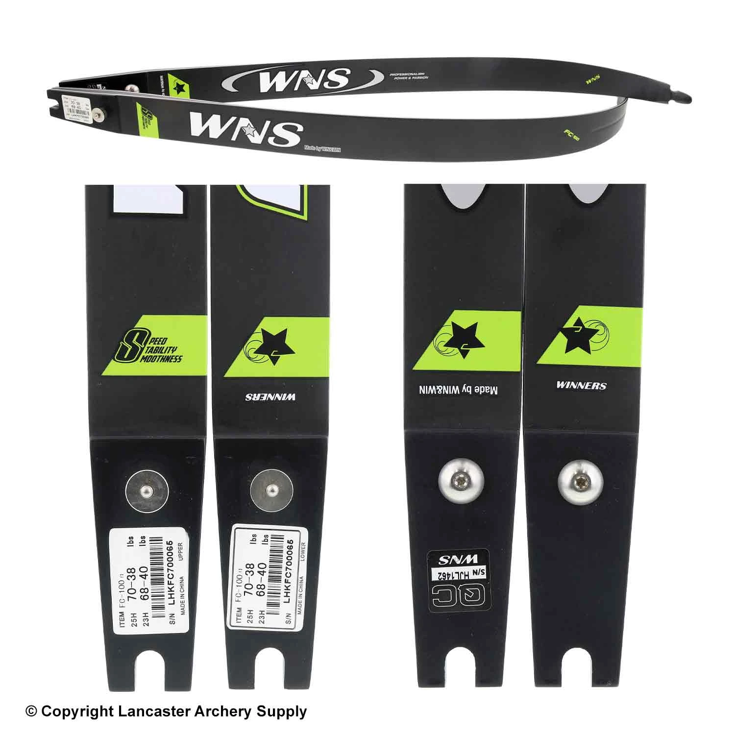 WNS FC-100 Recurve Limbs (Open Box X1032973) 2 WNS FC-100 Recurve Limbs (Open Box X1032973) - Image 2