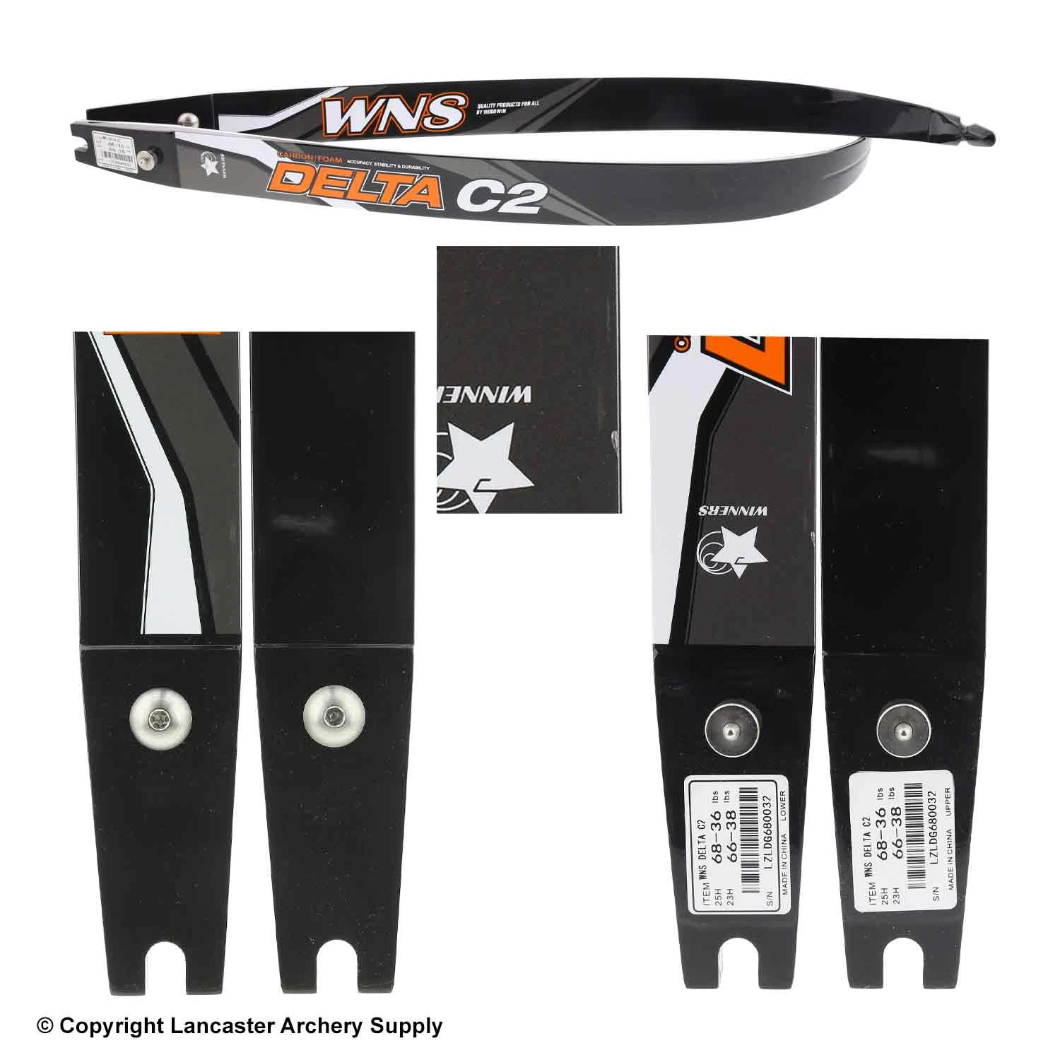 WNS Delta C2 Carbon / Foam Recurve Limbs (Open Box X1033719) 2 WNS Delta C2 Carbon / Foam Recurve Limbs (Open Box X1033719) - Image 2